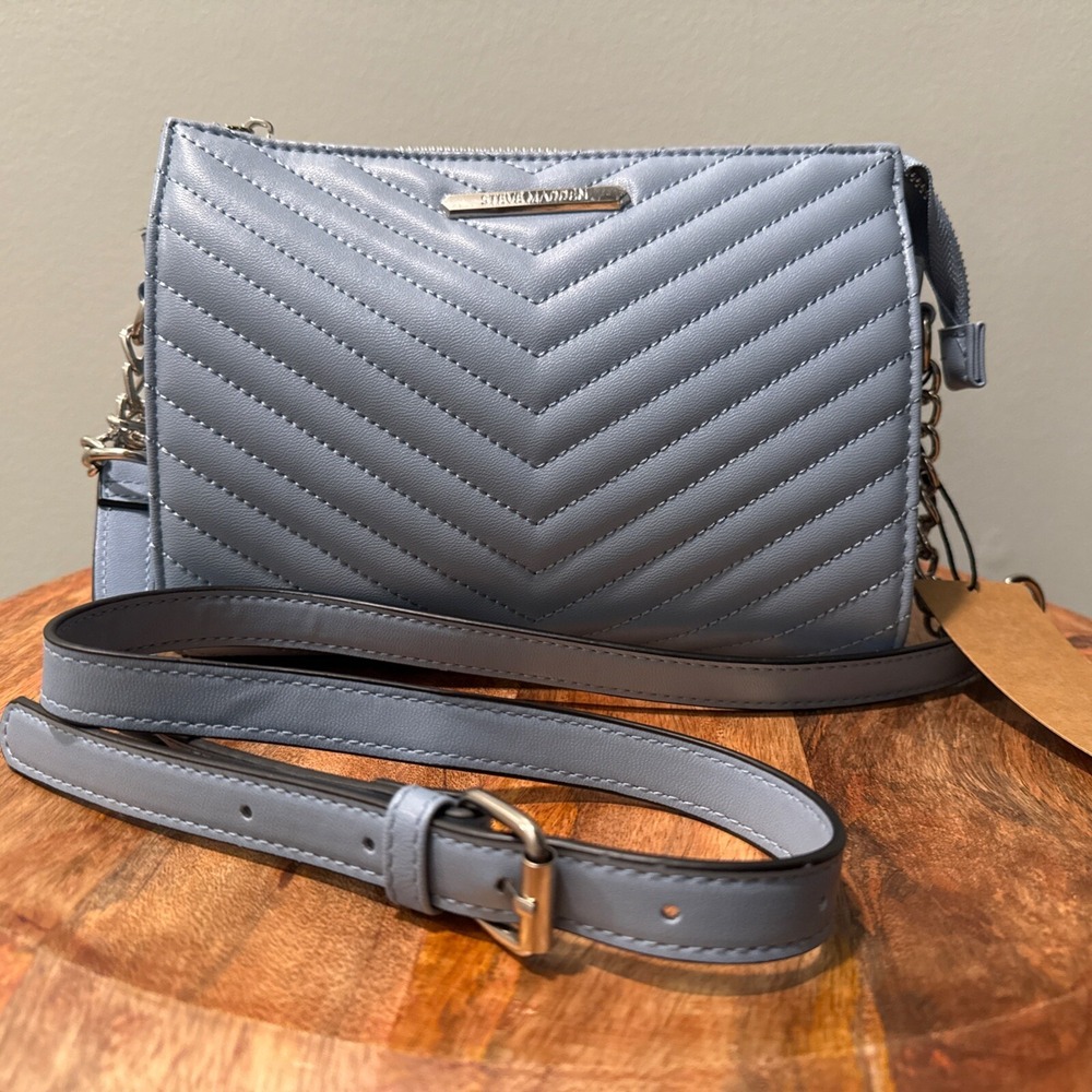STEVE MADDEN Women's Denim Blexi Chevron‎ Crossbody
